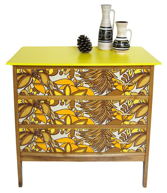 Chest Of Drawers 3 Drawers Solid Wood Vanina Etsy