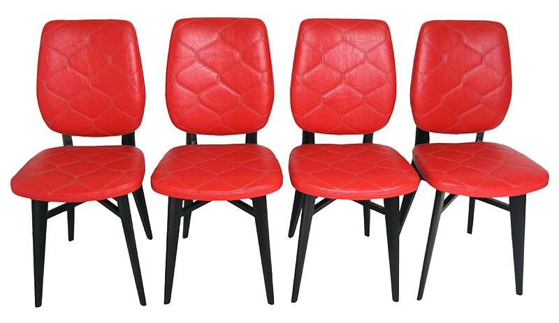 Chaises En Skaï Rouge