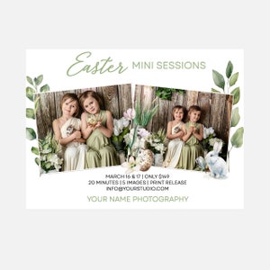 Easter Mini Session Template, Easter Mini Session Ad, Easter Photography Session Template, Easter Mini session flier