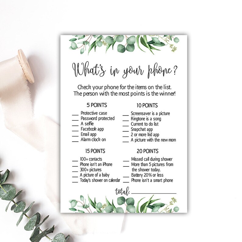 Whats In Your Phone Baby Shower Game Whats In Your Phone Etsy Whats In Your Phone Baby Shower Game Whats In Your Phone Etsy