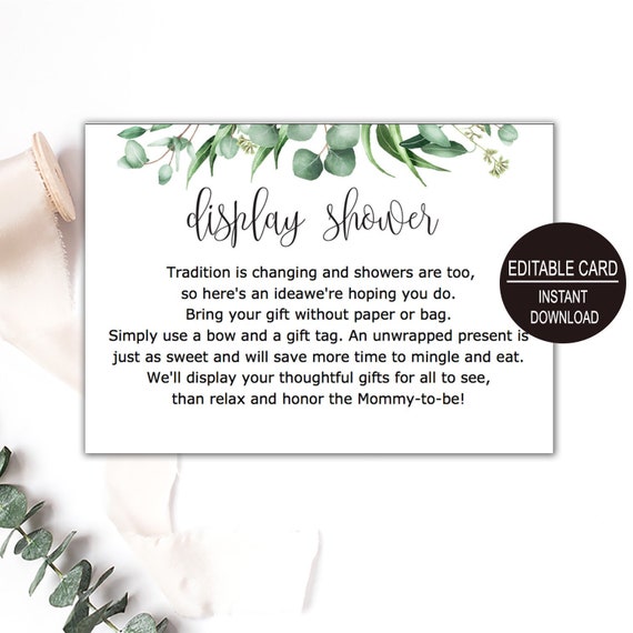 Printable Display Shower