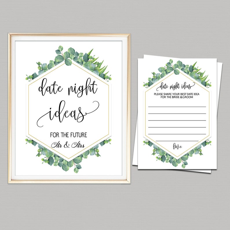 Date Night Ideas Bridal Shower Cards And Image 0
