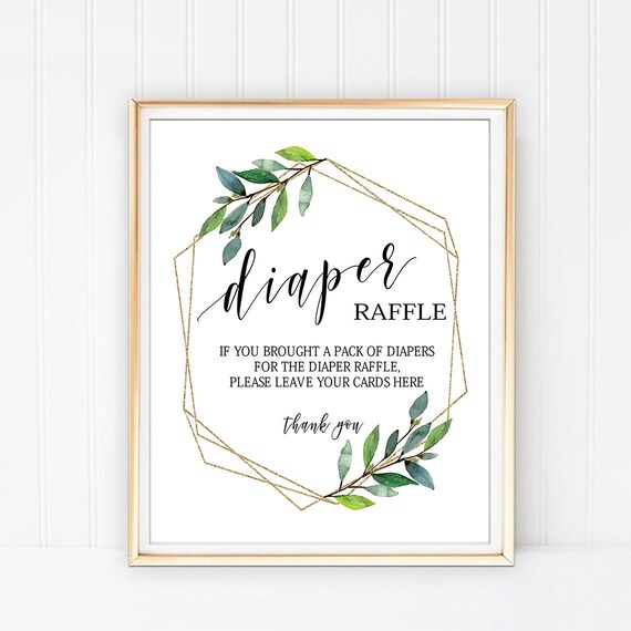 diaper raffle sign