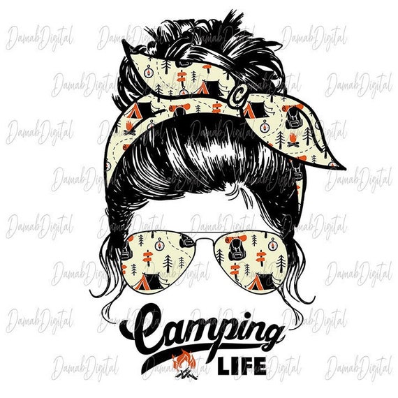 Free Free 72 Messy Bun Camping Life Svg SVG PNG EPS DXF File