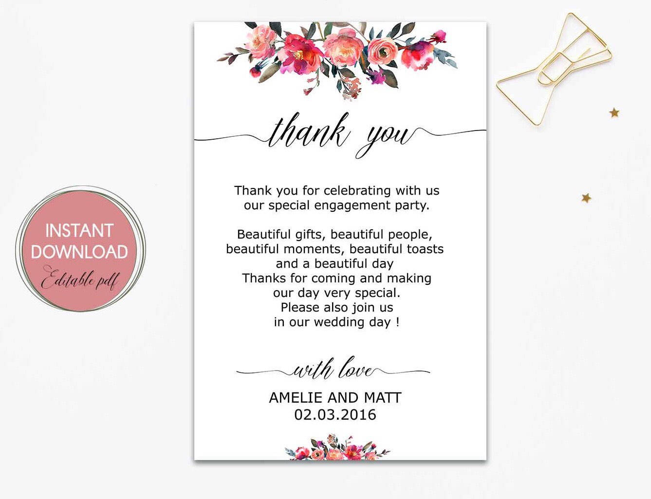 Wedding thank you letter wedding thank you notes Etsy