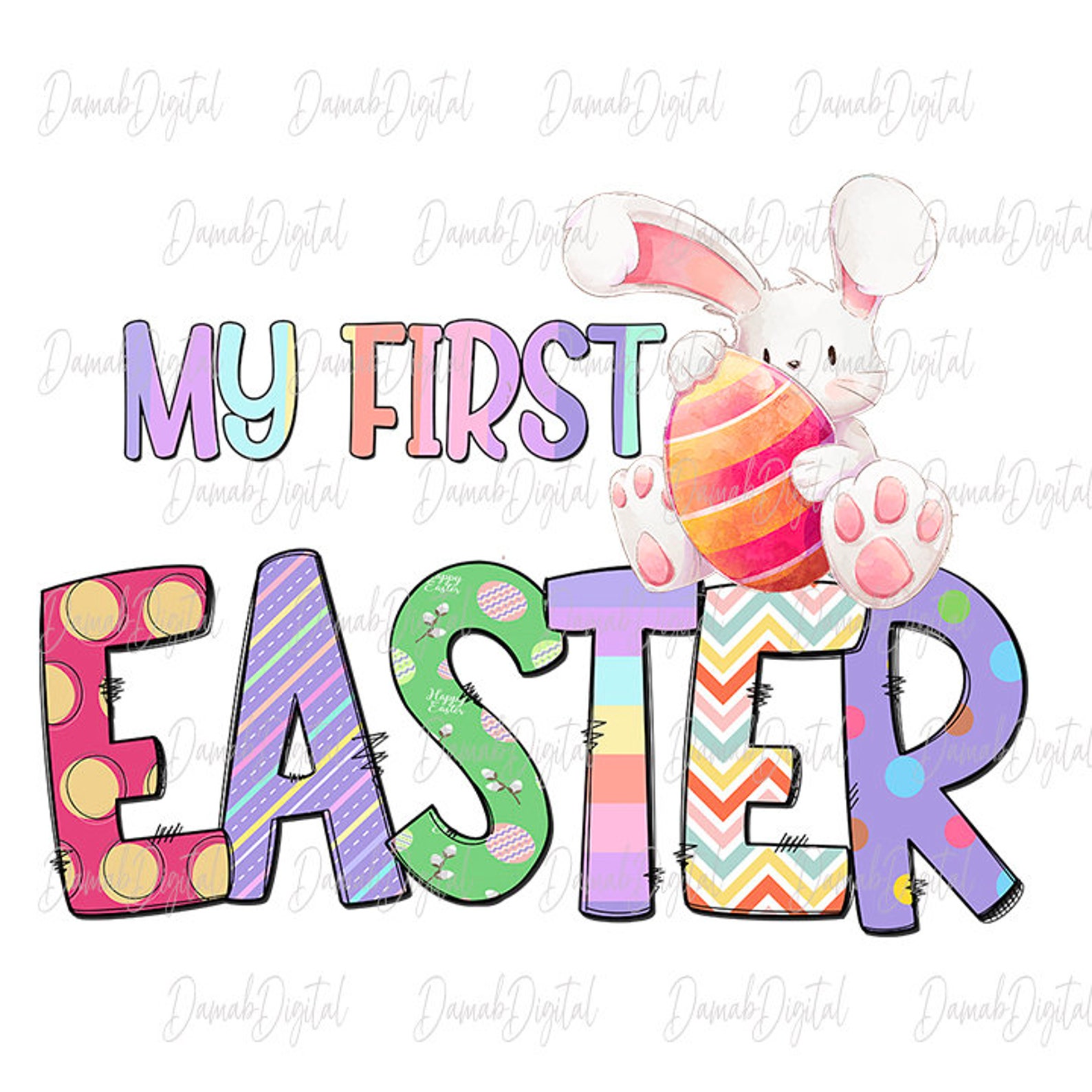 My First Easter Baby Girl Png Easter Sublimation Designs Etsy