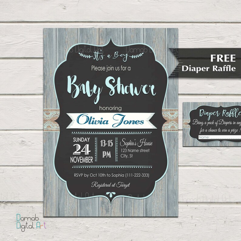 Baby Shower Invitation Boy Rustic Wood Baby Shower Etsy Baby Shower Invitation Boy Rustic Wood Baby Shower Etsy