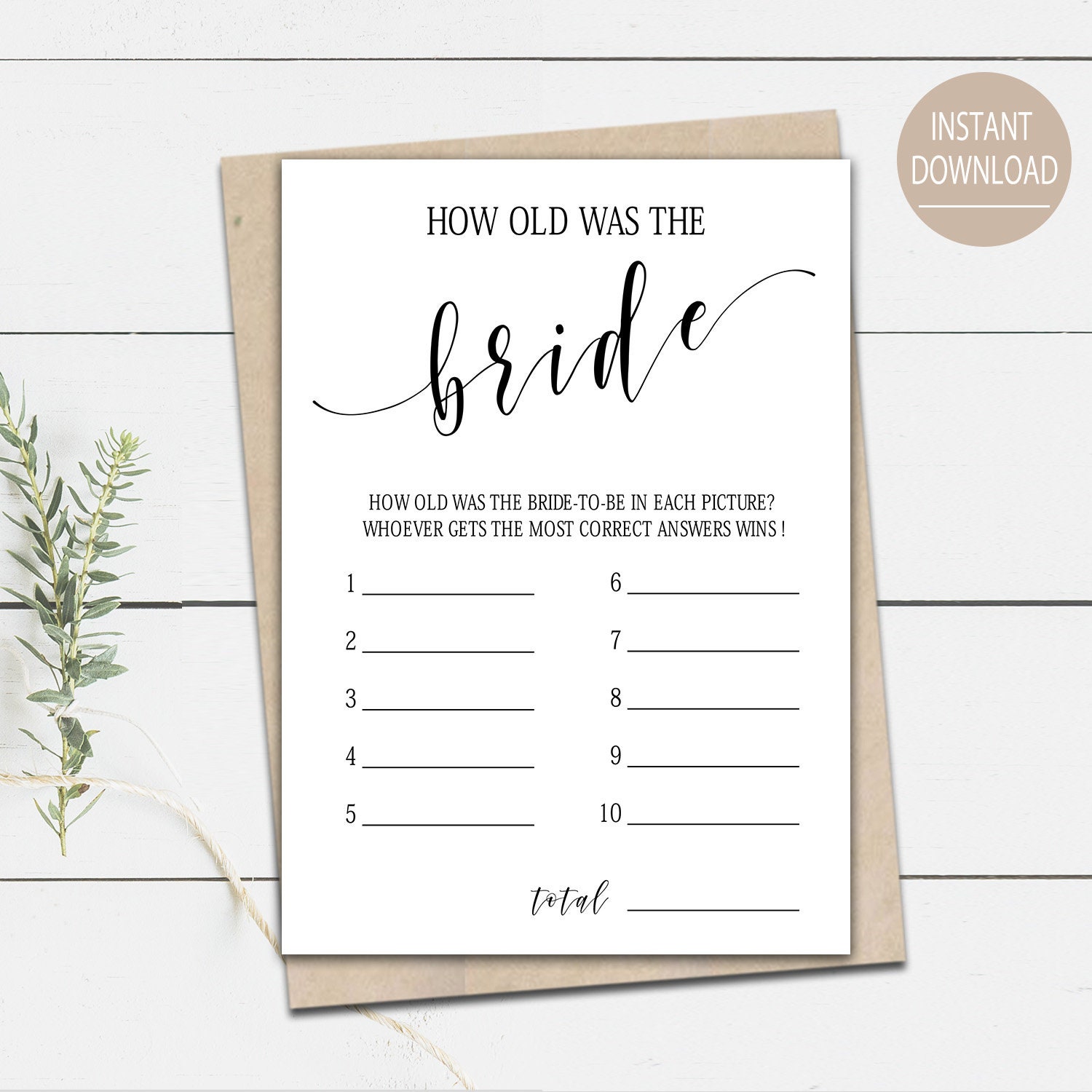 How old was the bride guess brides age how old was the bride | Etsy