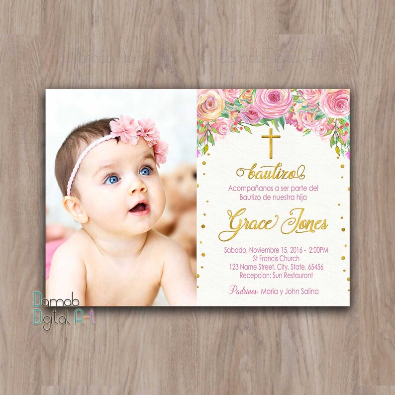 Bautizo invitations invitaciones de bautizo invitations de Etsy