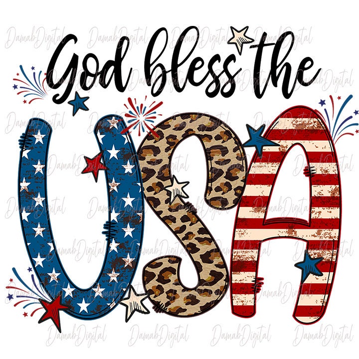 God bless the usa png, 4th of july sublimation designs downloads, pat…