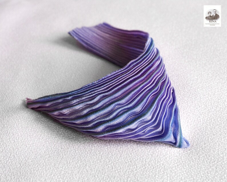 each piece 15-17 cm 4pc Silk Shibori Ribbon Handmade