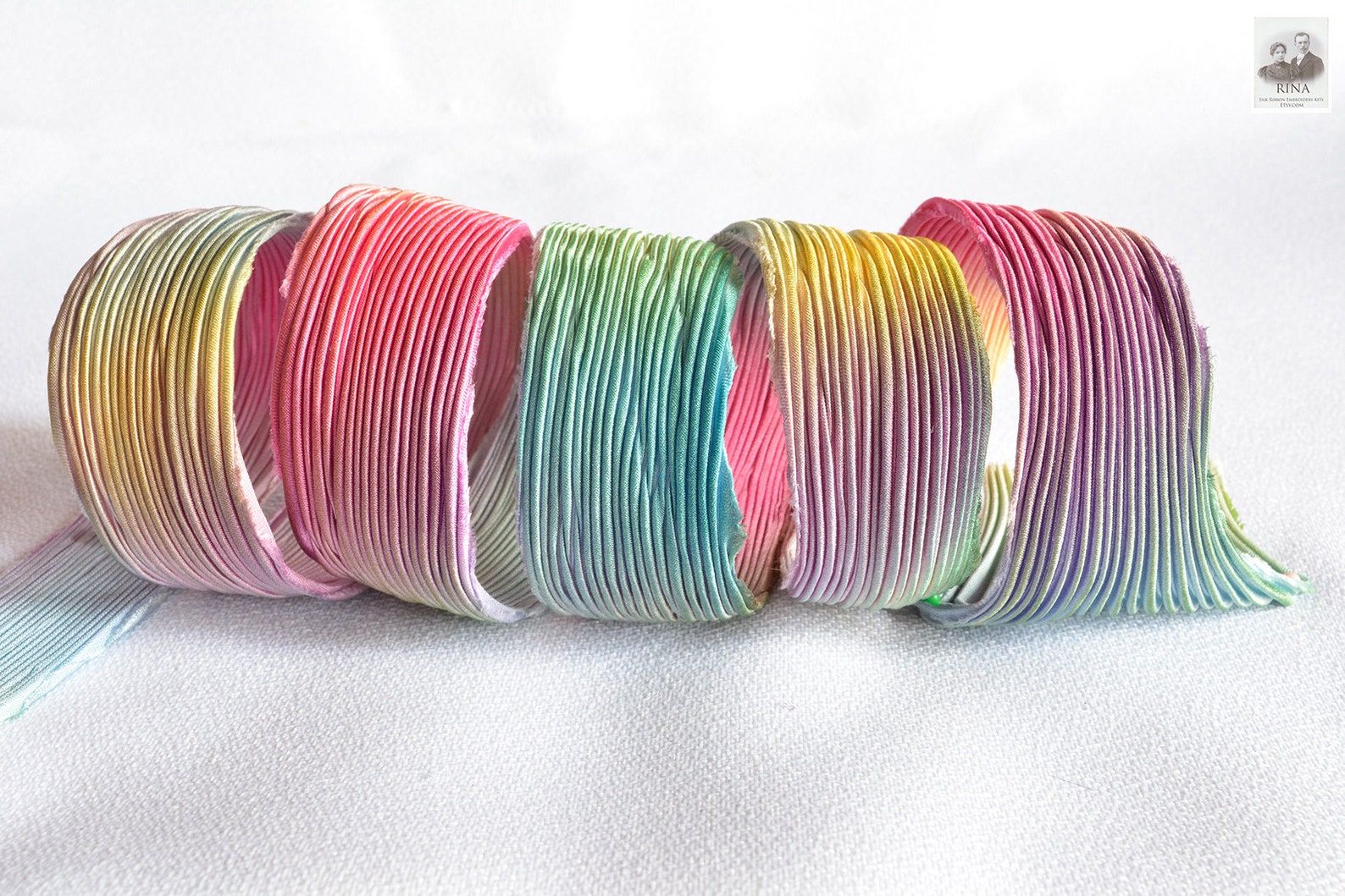 Silk Shibori Ribbon Handmade 90cm Yard Etsy