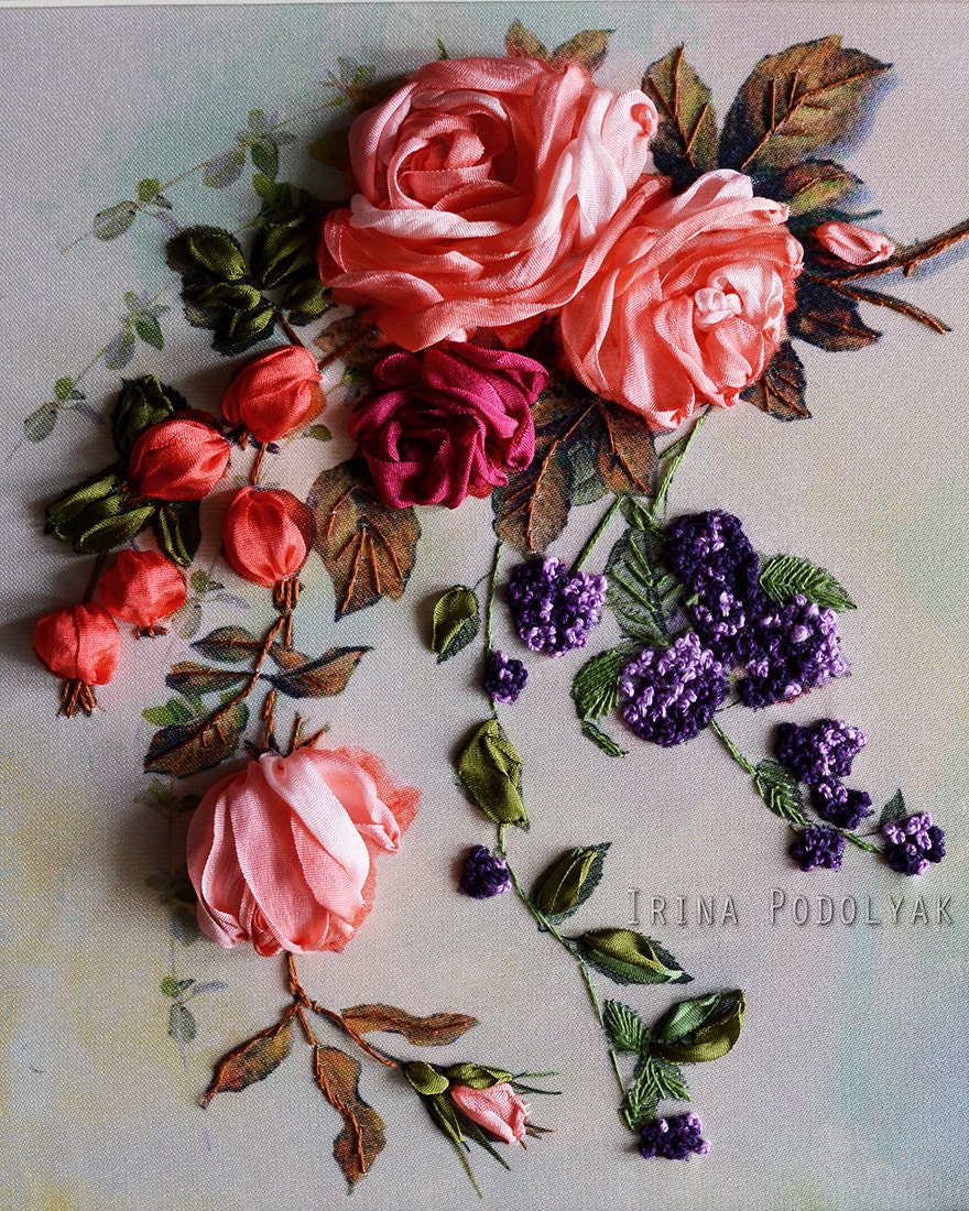Ruban de soie, broderie « Roses Whisper » - kit complet Ruban de soie, broderie « Roses Whisper » - kit complet complet complet d6b680