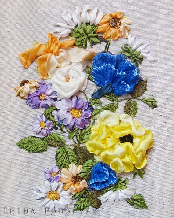 Silk Ribbon Embroidery Vintage Melody Full Kit Etsy