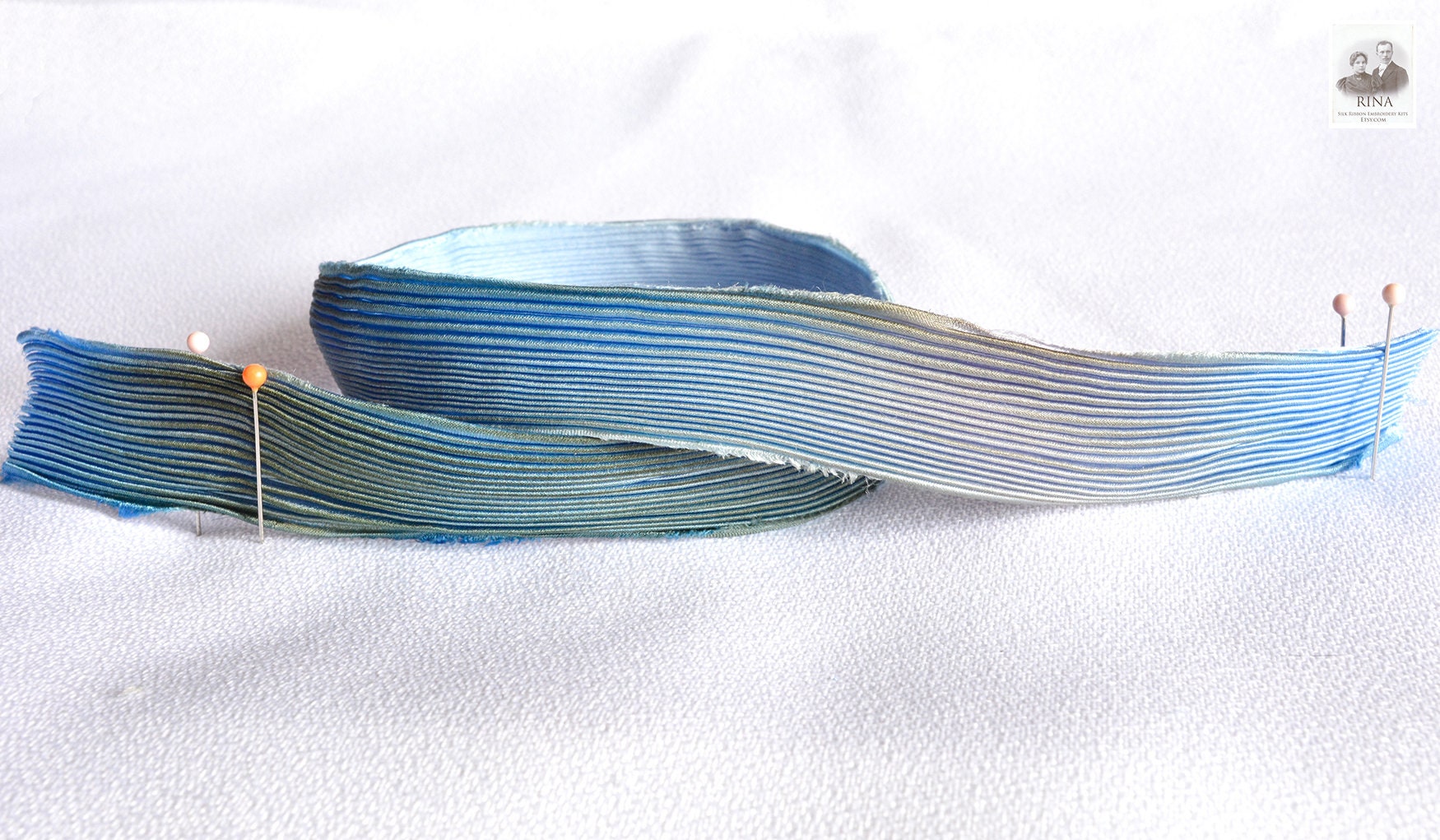 Silk Shibori Ribbon Handmade 45cm Half Yard Etsy