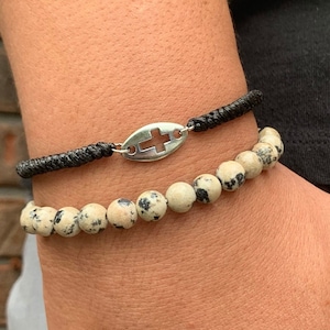 Cross bracelet, Men’s adjustable cross bracelet, Religious Jewelry for Men