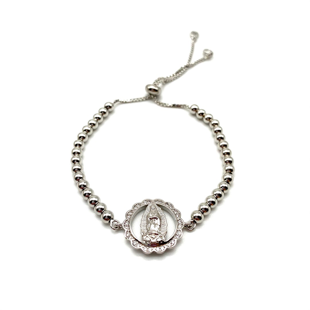 Virgin Mary Bracelet Saint Bracelet Adjustable Bracelet Etsy