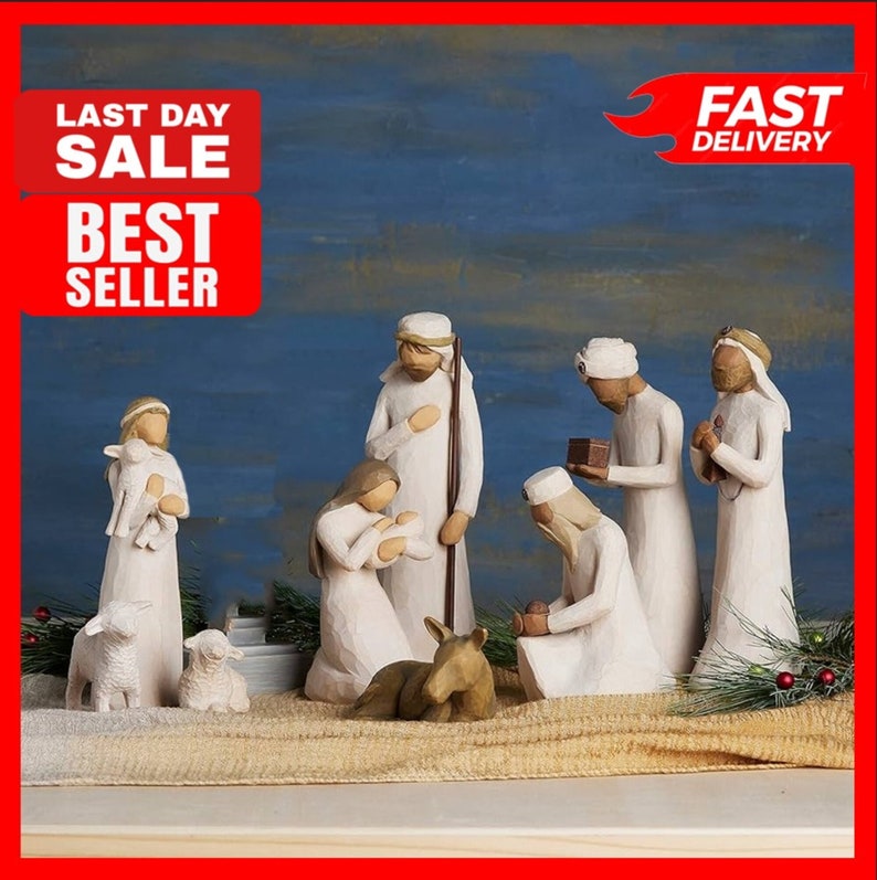 Willow Tree Nativity Set Starter Figures With Three Wisemen, Willow