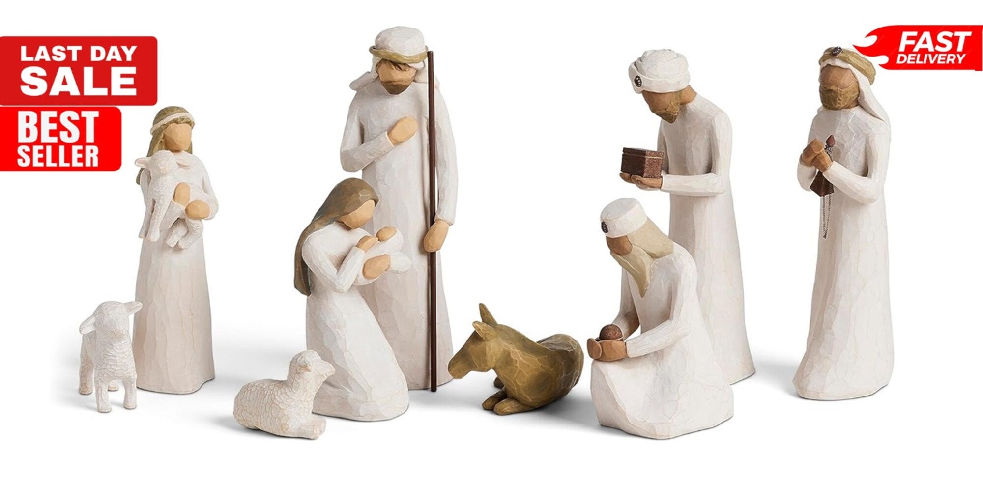 Willow Tree Nativity Set Starter Figures With Three Wisemen, Willow