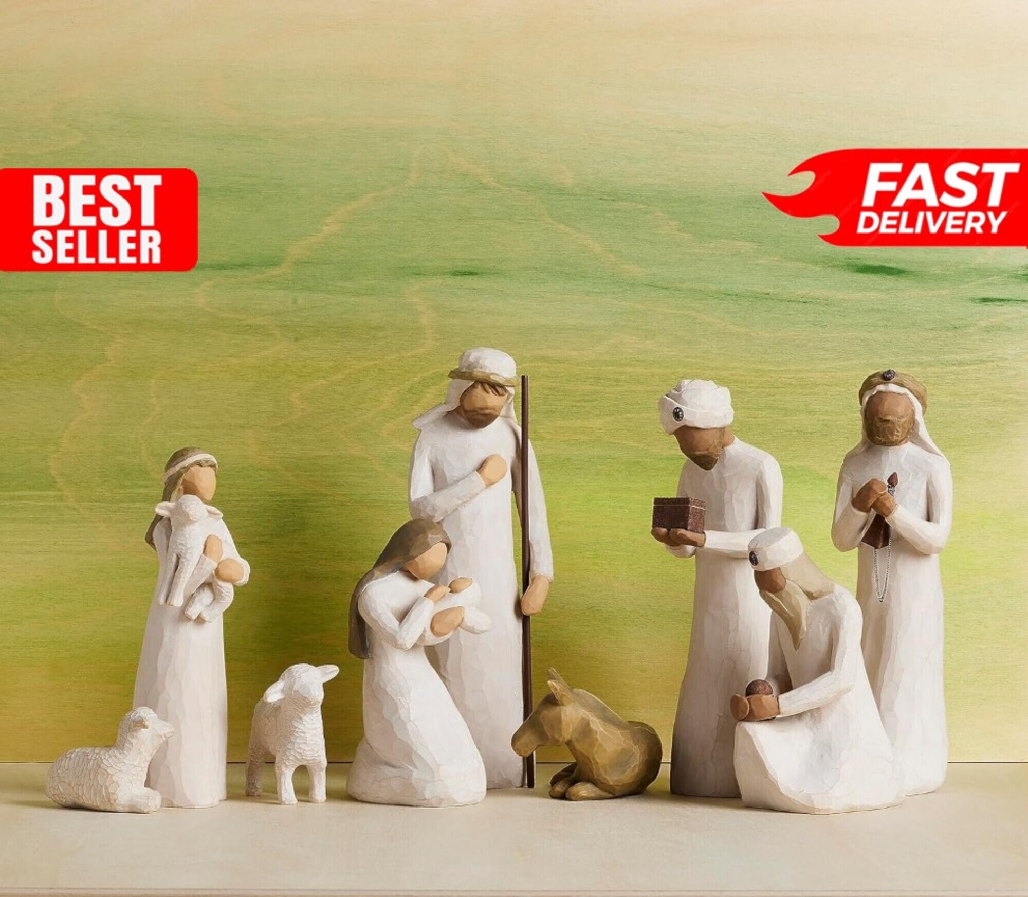 Willow Tree Nativity Set Starter Figures With Three Wisemen, Willow