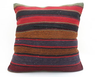 28x28 White Pillow Throw Pillow Boho 12x42 burgundy pillow striped pillow