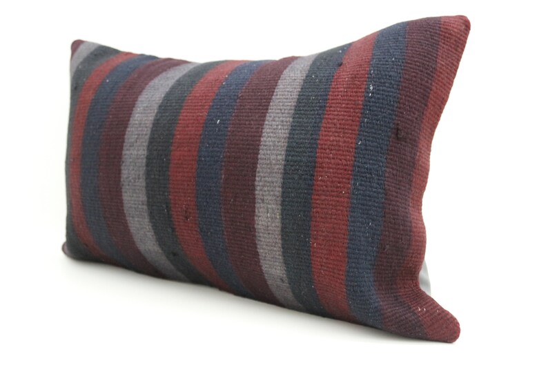 16x24 Pillow Cover Striped Pillows Organic Pillows Wool Etsy