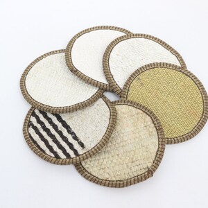 Kilim Coaster, Rug Coaster, Gift For Her, Beige Coaster, Striped Coaster, Best Rug Coaster, Traditional Coaster, Unique Pad, 627