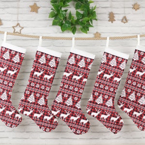 Family Christmas Stockings, Rustic Christmas Decor, Hanging Stockings, Perfect Gift for Christmas, Holiday Stoking, Personalized Gift,