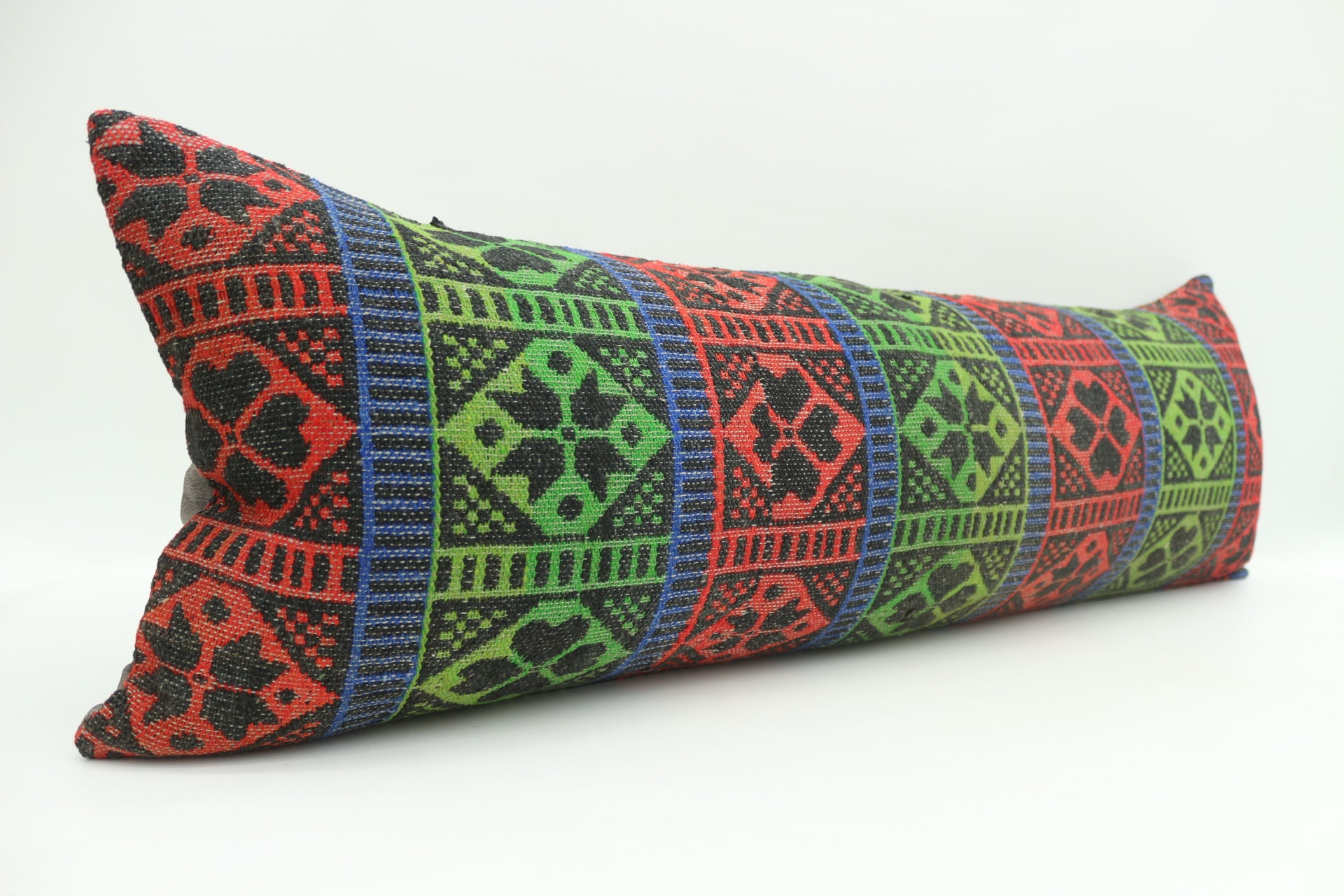 Kilim Pillows Red And Green Pillows Organic Pillows Boho Etsy