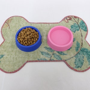 Dog Lover Gift Mat, Dog Mat, Water Pad, Green Pad, Rug Pad, Bone Design Mat, Animal Pad, Natural Mat, Washable Mat, Outdoor Pad,