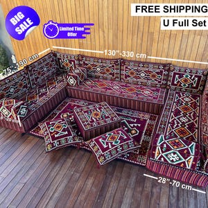 Turkish Sofa, Floor Seating Set, Floor Cushion, Arabic Sofa, Traditional Floor Set, Arabic Cushion, Couch Pillow, Kilim Pillow, Modular Sofa image 1