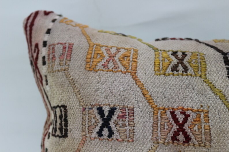 Wholesale Pillow,Throw Pillow SP3050 3328 Turkish Kilim Pillow Yellow Pillow 12x20 Organic Pillow Lumbar Pillow Covers Patterned Pillow