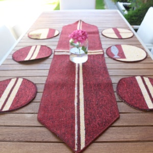 Table Runner For Christmas Dinning, Kitchen Decor, Service Rug Placemat, 12x56, Rug Decoration Underplate, Dinnerware Sets,18