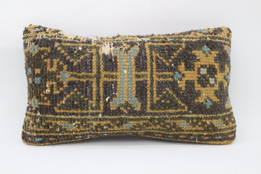Housse De Coussin Kilim Unique 16x16 Pouces, Fabriquée à La Main En Turquie