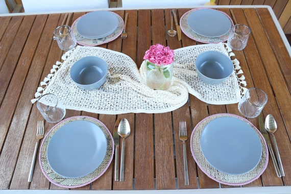 Tisch, Kaffeetassen Unterlage, Sechser Set, Beige Unterlage, Rug Supla, rutschfeste Unterplatte, Vintage Unterlage, Vintage Unterplatte, Maus Unterplatte,