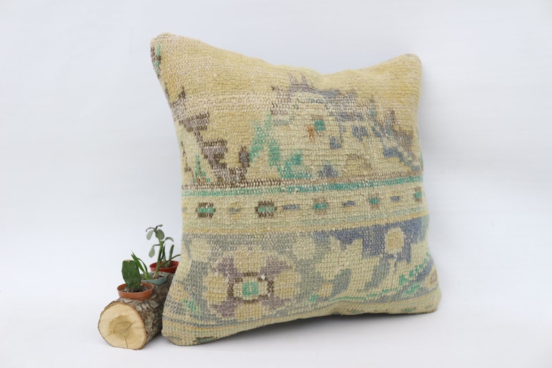 Large Pillow Ottoman Pillow Blue Pillow Pillow Cover 20x20 Kelim Kussen Cushion Cover Rug Pillow SP5050 5885 Faded Pillow,Woven Pillow