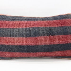 Almohada de decoración del hogar, fundas de almohada, almohada Kilim, funda de almohada roja 12x24, funda de almohada a rayas, cojín de lujo, funda de almohada linda, 3109
