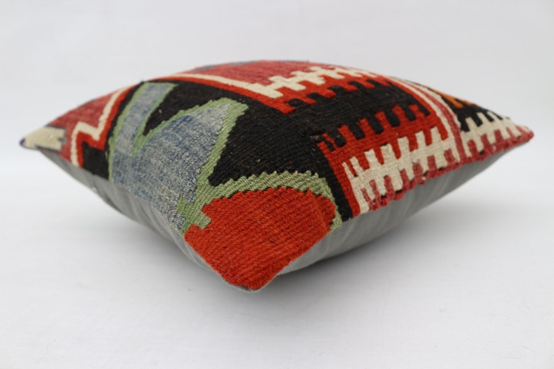 Kilim Pillow,Kilim Pillows,Kilim Pillow Cover,Pillow Covers,Boho Pillow,16x16,Geometric Kilim Pillow SP4040 6037