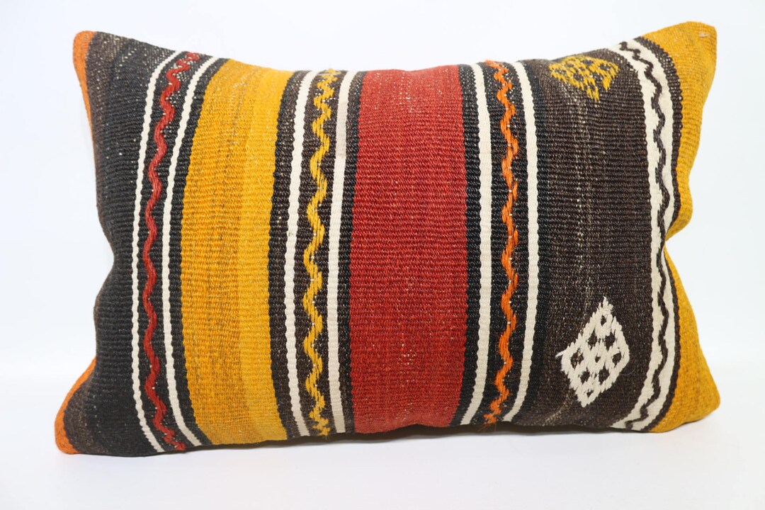 Lumbar Kilim Pillow Ethnic Pillow Turkish Kilim Pillow Cushion Cover