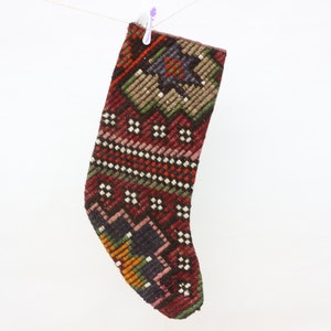 Vintage Stocking SP-1755 Monogrammed Stocking Anatolian Striped Stocking Xmas Stocking Home Decor Stocking Christmas Stocking