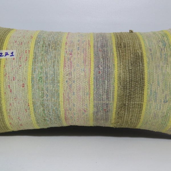 12x24 Striped Kilim Pillow 12x24 Anatolia Turkish Kilim Pillow 12x24 Multi Color kilim Boho Pillow Bohemian Pillow Ethnic Pillow SP3060-271