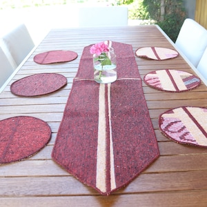 Table Runner for New Home or Farmhouse, Kitchen Decor, Service Rug Placemat, 12x56, Rug Decoration Underplate, Dinnerware Sets, 53