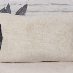 Home Decor Pillow, Handmade Kilim Cushion, 16x24 Pillow for Couch, Vintage Kilim Pillow, Beige Pillow Cover, Southwestern Lumbar Pillow,