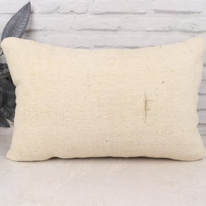 Kilim Pillow Cover, Vintage Kilim Pillow, 16x24 Home Decor Pillow, Pillow for Couch, Beige Cushion, Rectangular Pillow, Neutral Tone Pillow,