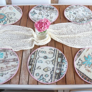 Rug Supla, Kilim Supla, Decoración de cocina, Placemat Beige, Supla Geométrica, Supla Tribal, Almohadilla Al Por Mayor, Supla Natural,