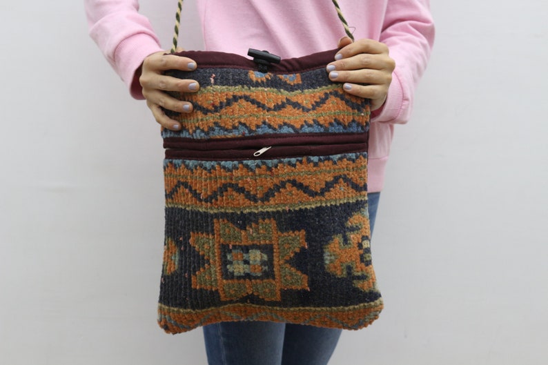 Handbag 12x14 Bag Bags Vintage Bag Handmade Bag Travel Bag Best Gift For Her Turkish Bag Chic Bag Rug Bag Beach Bag SPBag 26
