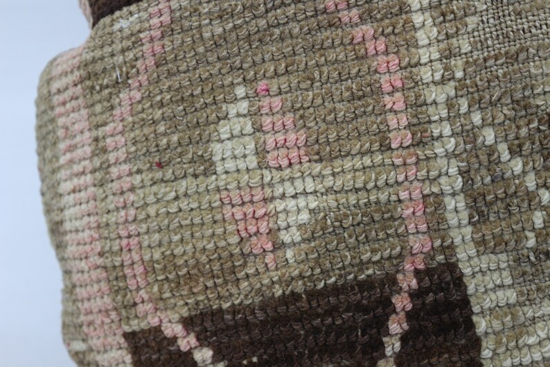 Pillow Cover,Embroidered Pillow Brown Pillow Throw Pillow SP5050-205 Circle Pillow 20x20 Rug Pillow Vintage Pillow Organic Pillow