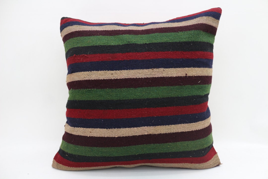 Throw Pillow, Throw Pillow Cover, Kilim Pillows, 28x28 Red Pillow