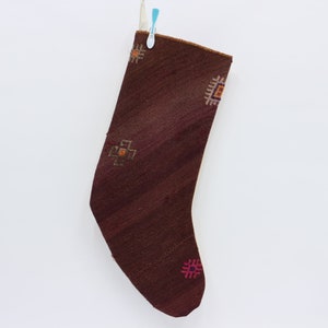 Natural Stocking, Patterned Stocking, Brown Stocking, Handmade Stocking, Wholesale Stocking, Xmas Stocking, Stocking Decor,  2272