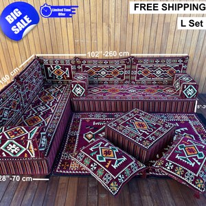 Turkish Sofa, Floor Seating Set, Floor Cushion, Arabic Sofa, Traditional Floor Set, Arabic Cushion, Couch Pillow, Kilim Pillow, Modular Sofa image 3